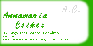 annamaria csipes business card